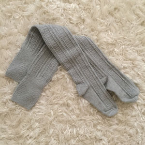 Gray thigh-high socks